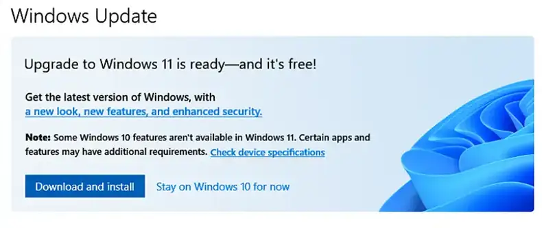 updating to windows 11